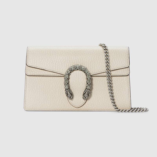 Dionysus super mini leather bag White leather