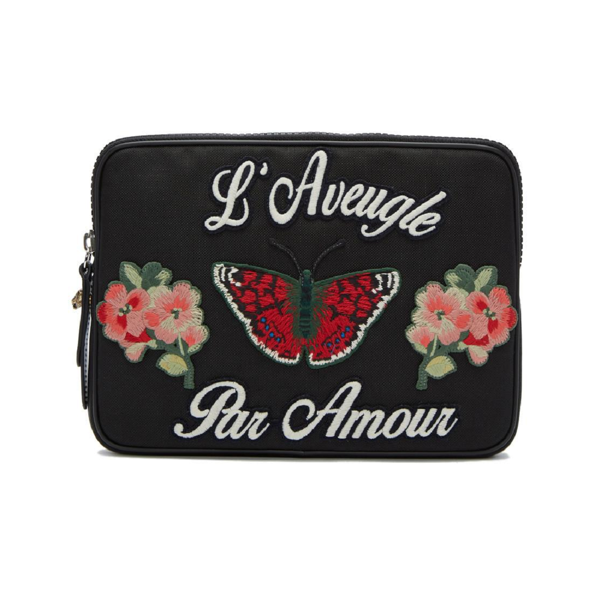 Gucci Techno Canvas Embroidered Butterfly Tech Case