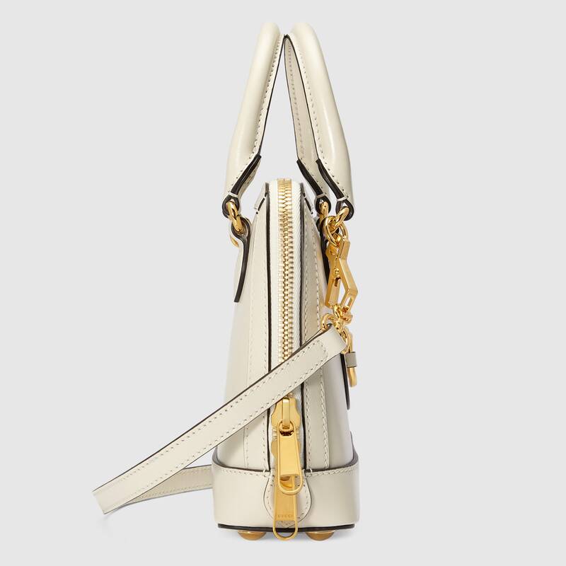 Gucci Horsebit 1955 mini top handle bag White leather