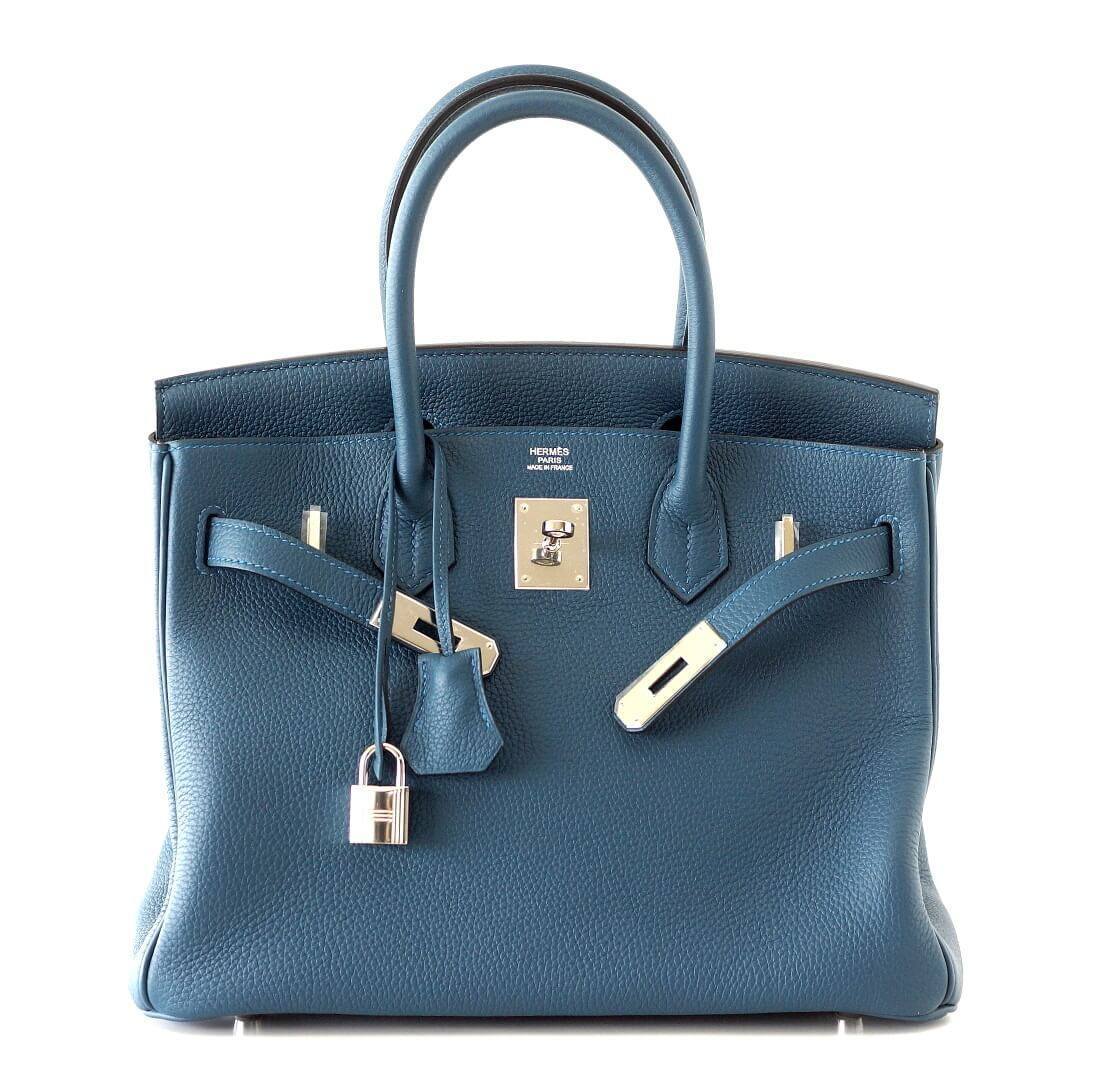 Hermès Birkin Bag 30 Bleu Colvert Togo PHW