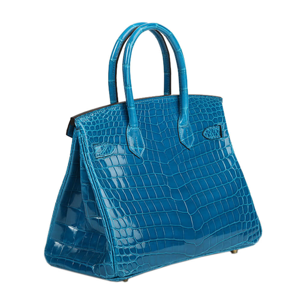 Hermès Birkin 30 Bag Blue Izmir Crocodile