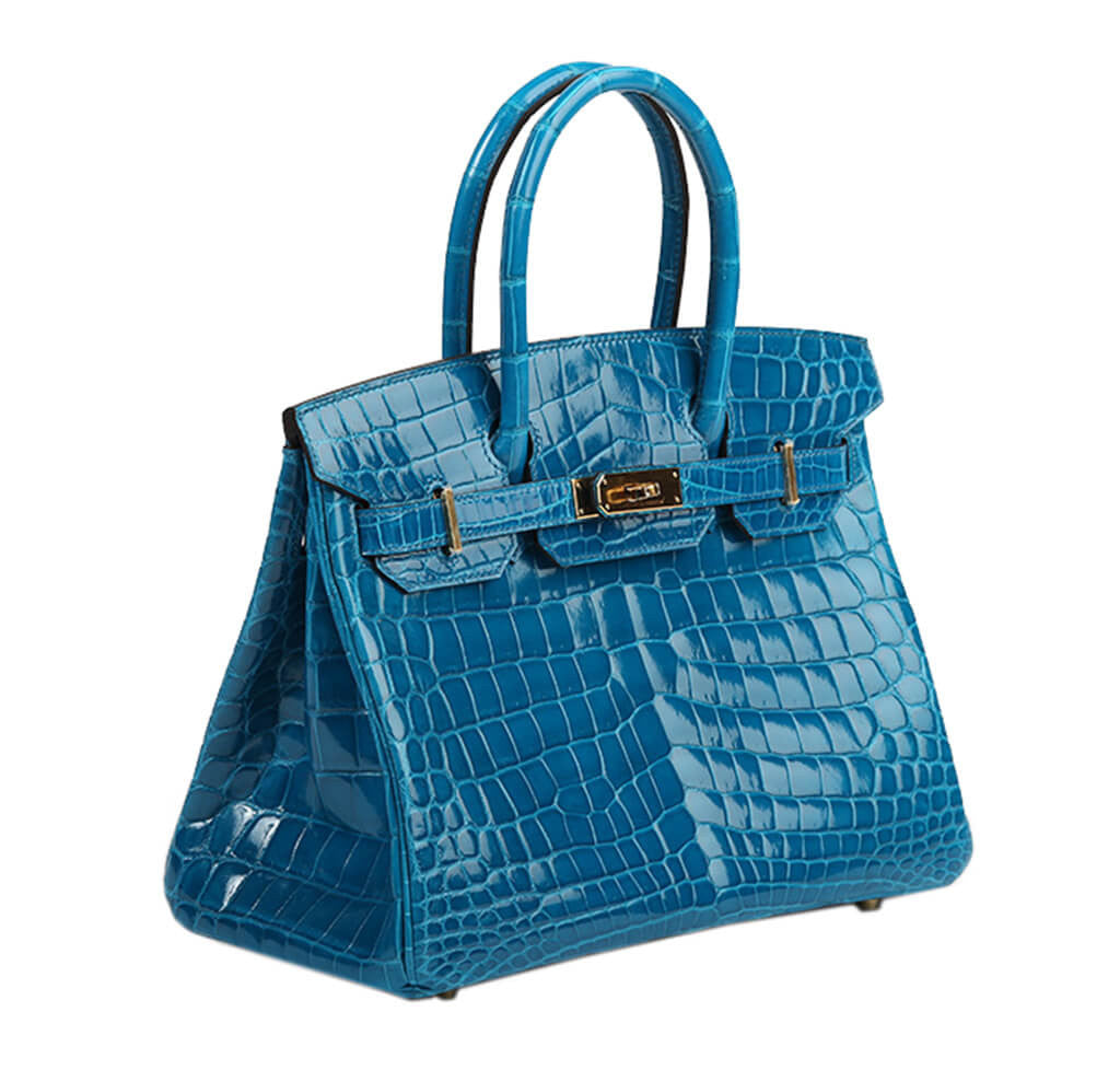 Hermès Birkin 30 Bag Blue Izmir Crocodile