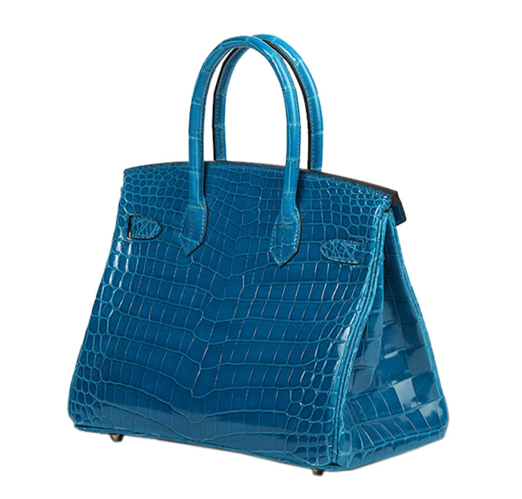 Hermès Birkin 30 Bag Blue Izmir Crocodile