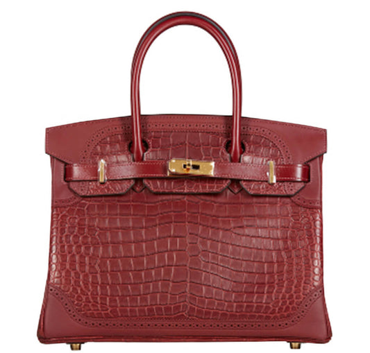 Hermès Ghillies Birkin 30 Bag Bourgogne