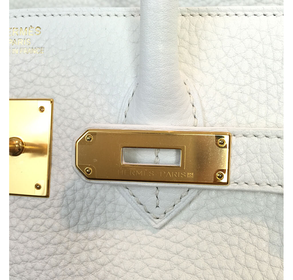 Hermès Birkin 35 Bag Blanc Taurillon Clemence