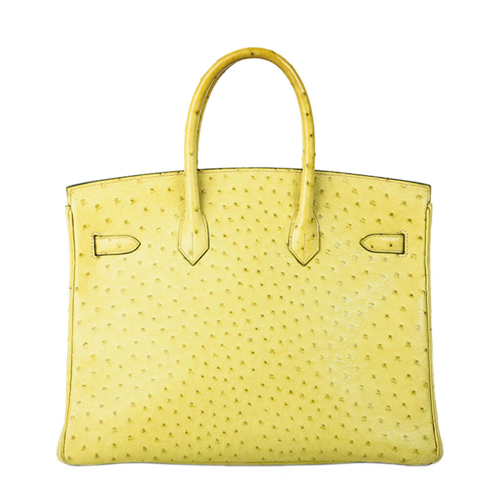 Hermès Ostrich Birkin 35 Vert Anis Bag