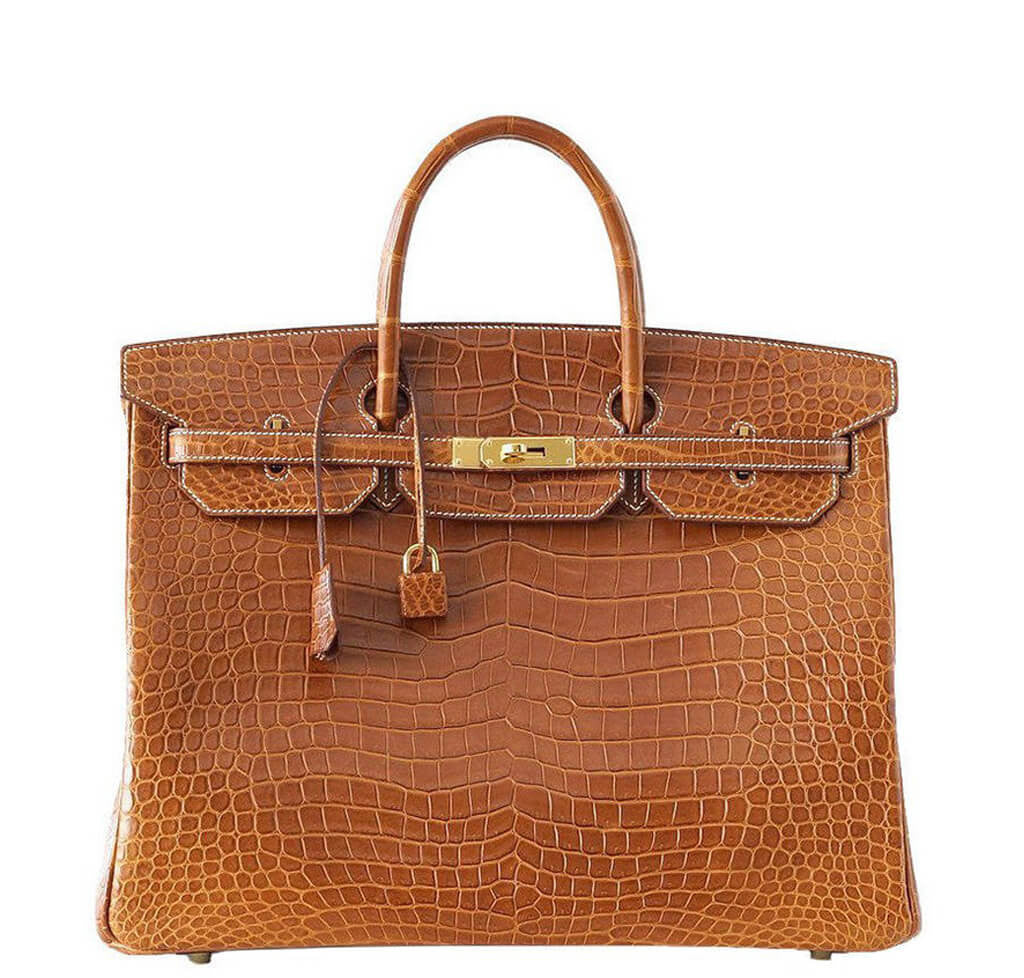 Hermès Matte Porosus Crocodile Fauve Birkin 40 Bag