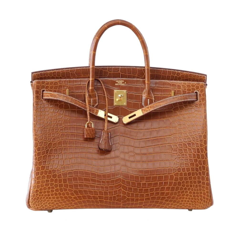 Hermès Matte Porosus Crocodile Fauve Birkin 40 Bag