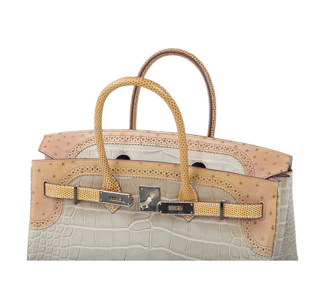 Hermès Ghillies Birkin 35 Tri-Color Alligator Bag