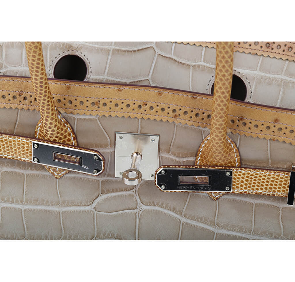 Hermès Ghillies Birkin 35 Tri-Color Alligator Bag