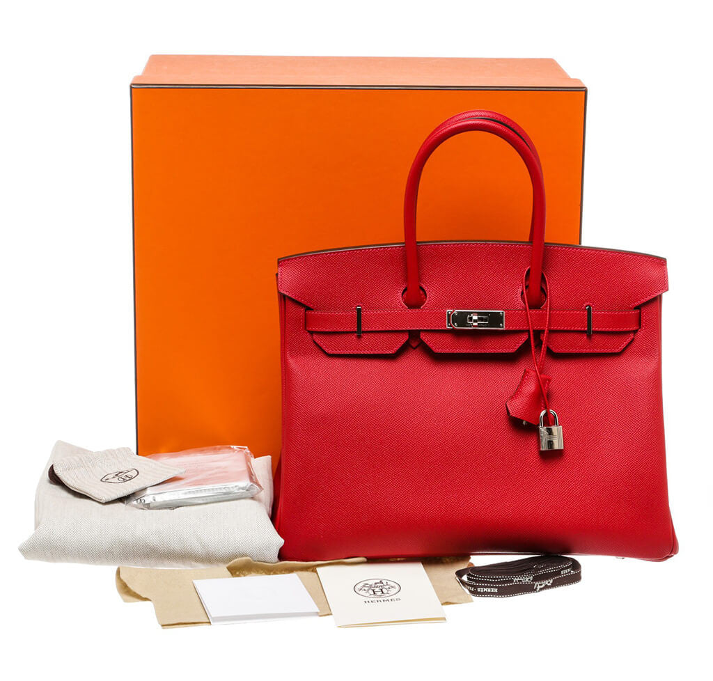 Hermès Birkin 35 Bag Rouge Casaque Epsom