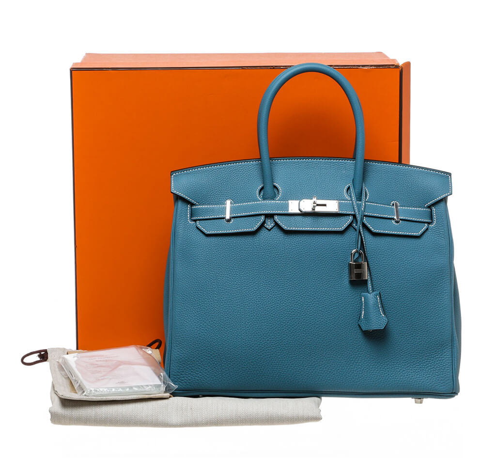 Hermès Birkin 35 Bag Blue Jean Togo