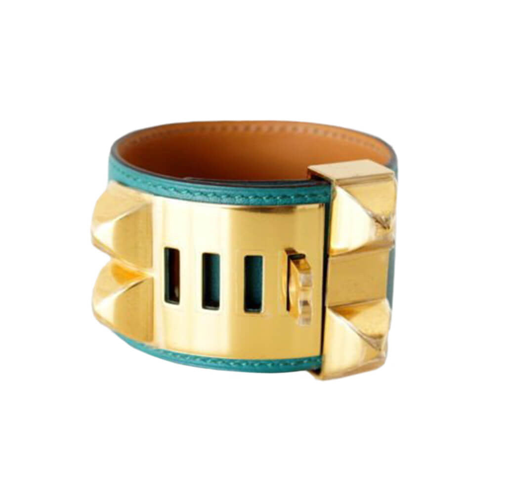 Hermès Collier de Chien Bracelet Malachite