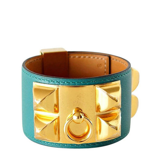 Hermès Collier de Chien Bracelet Malachite