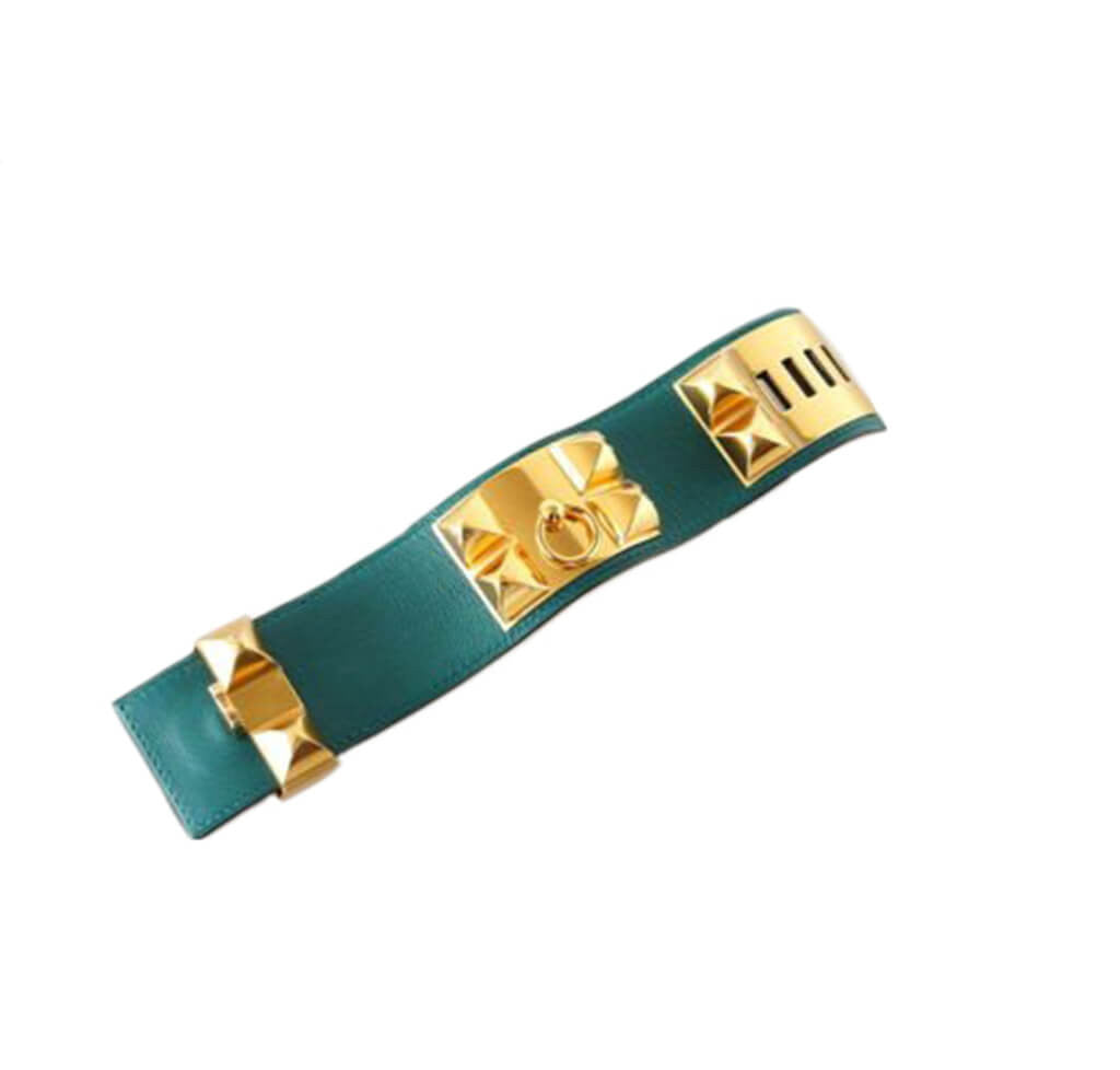 Hermès Collier de Chien Bracelet Malachite