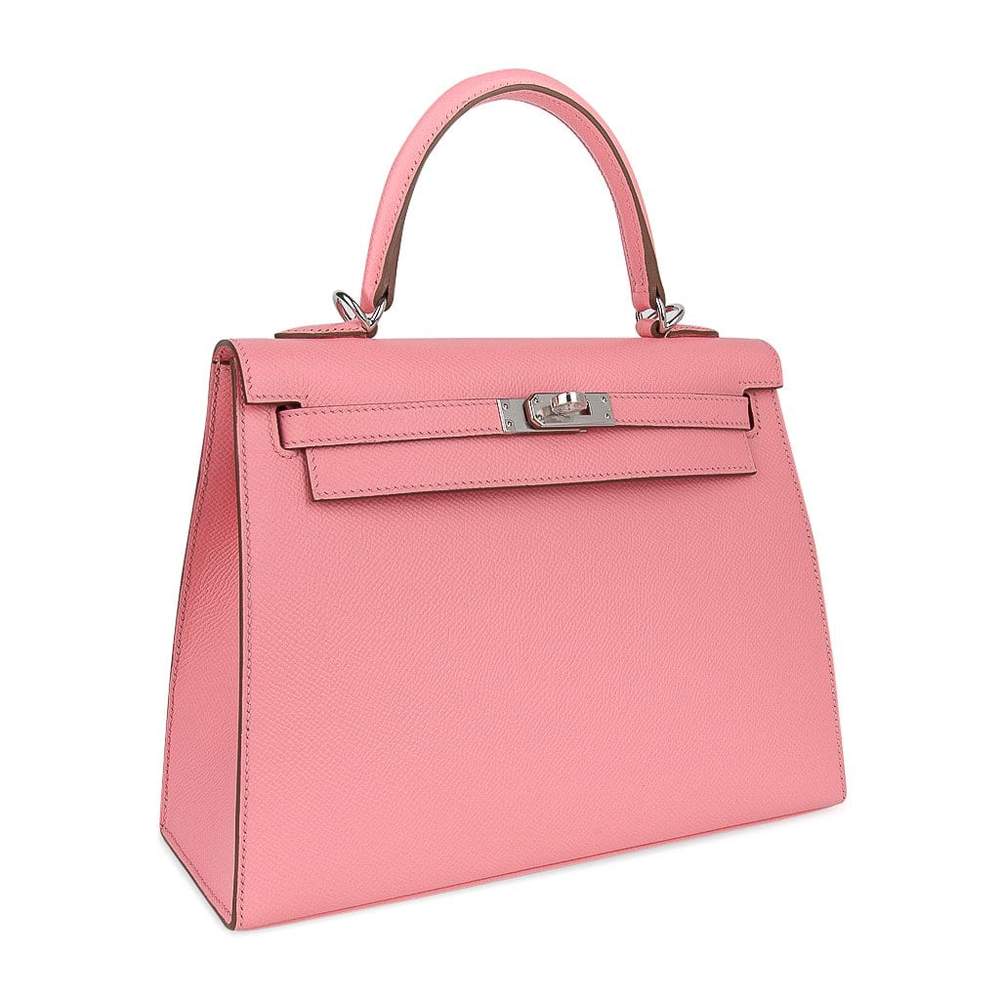 Hermès Kelly Sellier 25 Pink Rose Confetti Epsom PHW Bag