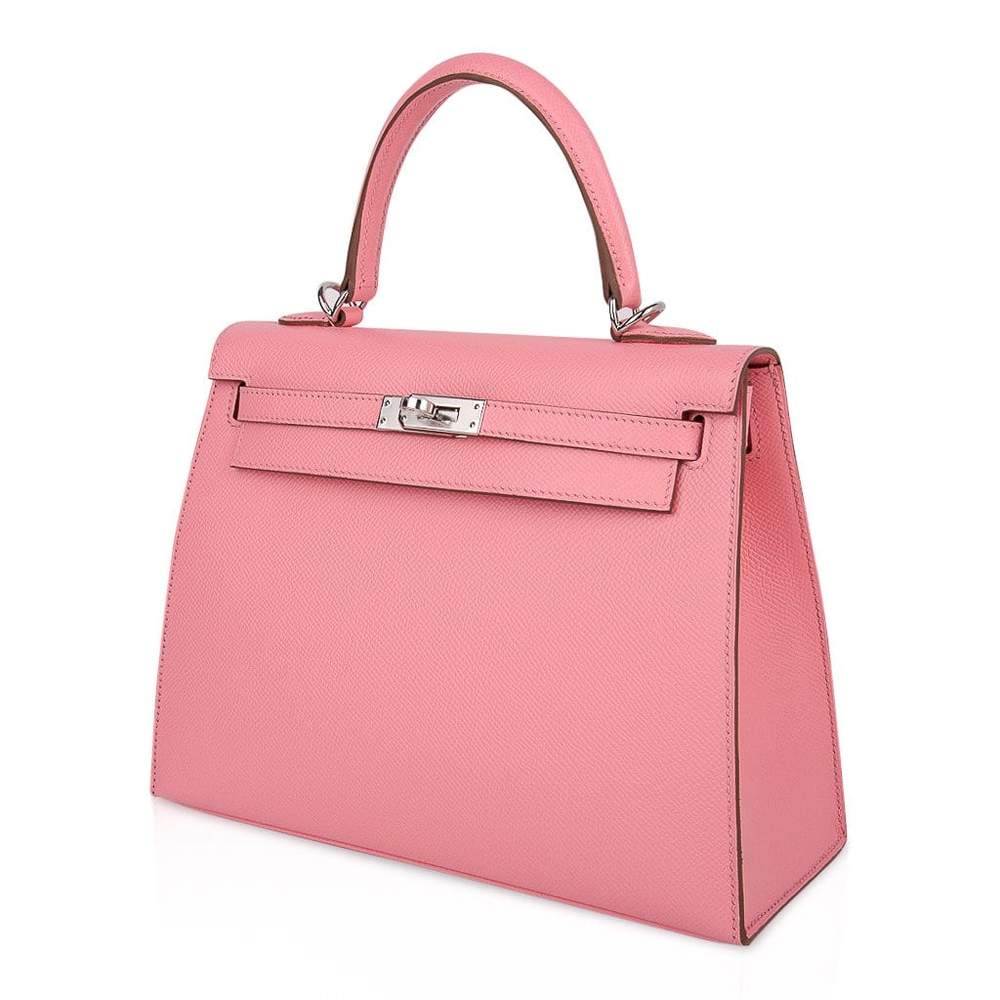 Hermès Kelly Sellier 25 Pink Rose Confetti Epsom PHW Bag