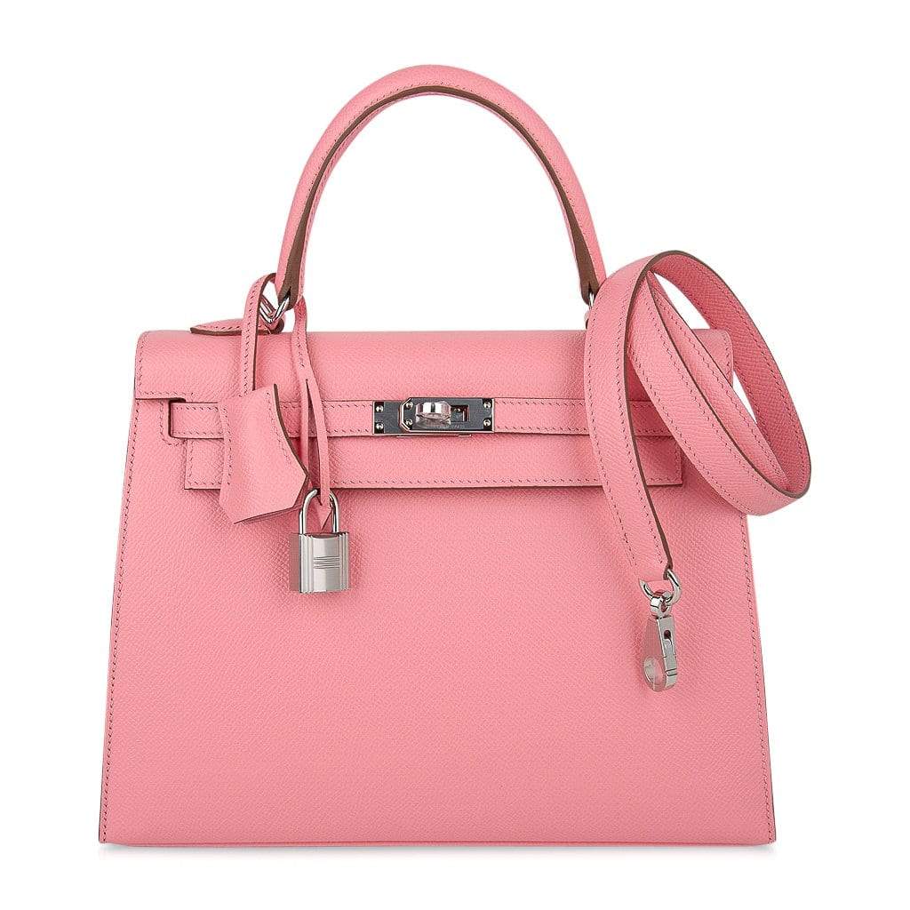 Hermès Kelly Sellier 25 Pink Rose Confetti Epsom PHW Bag