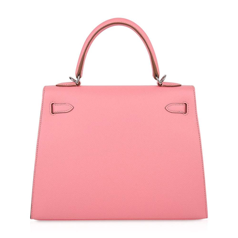 Hermès Kelly Sellier 25 Pink Rose Confetti Epsom PHW Bag