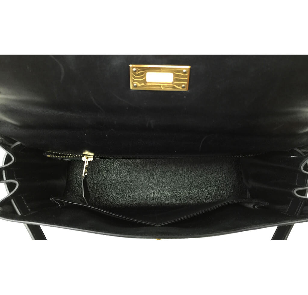 Hermès Kelly Handbag 28cm Black GHW