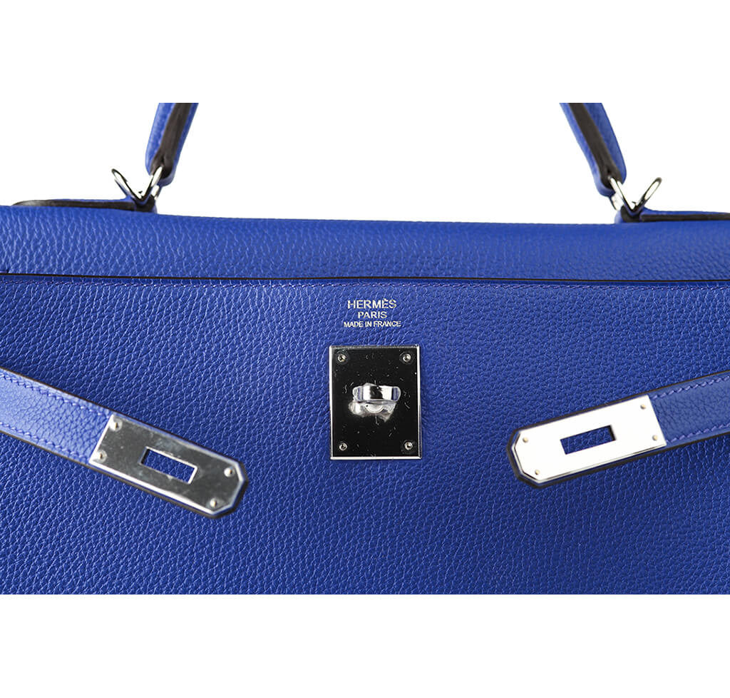 Hermès Blue Electric Kelly 32cm Bag