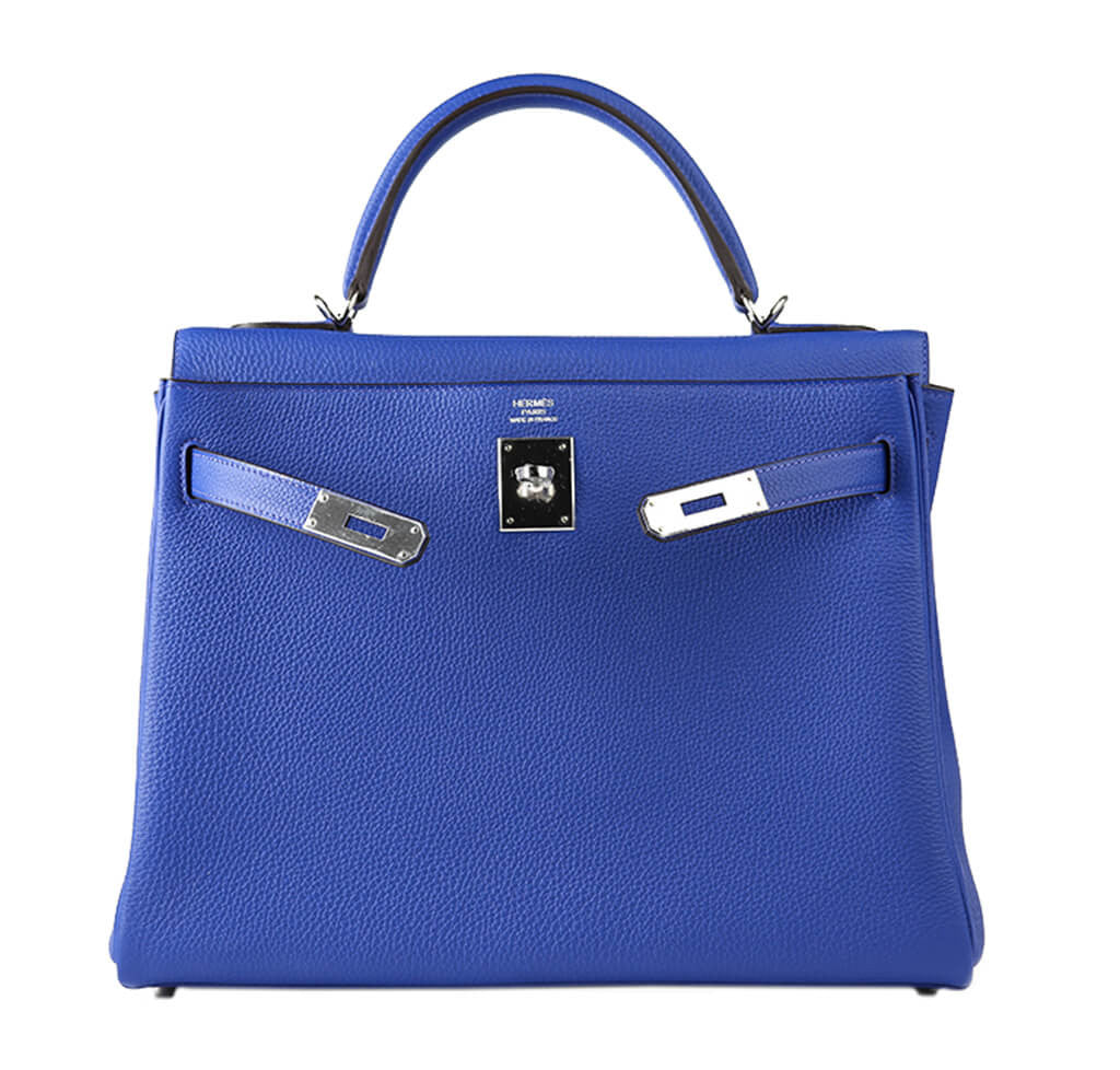 Hermès Blue Electric Kelly 32cm Bag