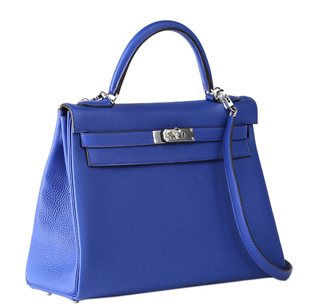 Hermès Blue Electric Kelly 32cm Bag