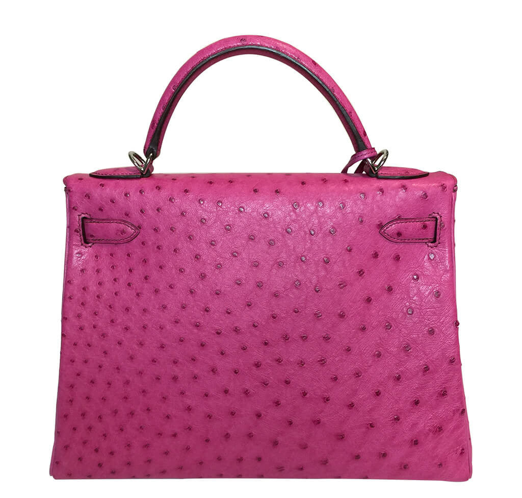 Hermès Kelly Ostrich Bag 32cm Pink Fuchsia