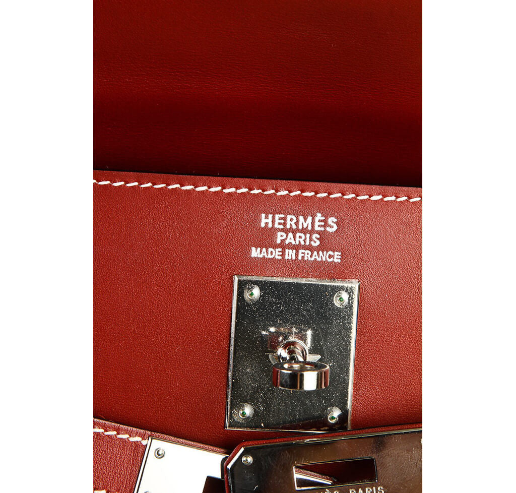 Hermès Chamonix Rouge H Kelly 35 Bag