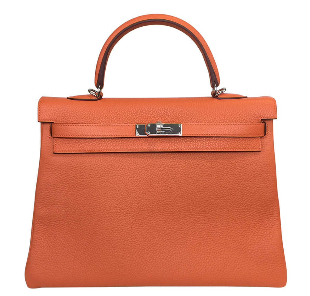 Hermès Orange Kelly Togo Bag 35cm