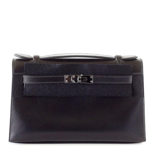 Hermès Pochette Kelly Black Special Order Bag