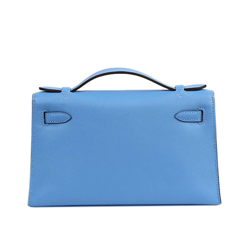 Hermès Kelly Pochette Blue Paradise