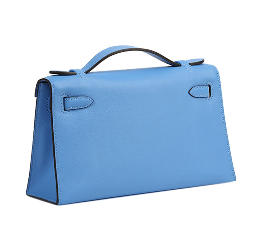 Hermès Kelly Pochette Blue Paradise