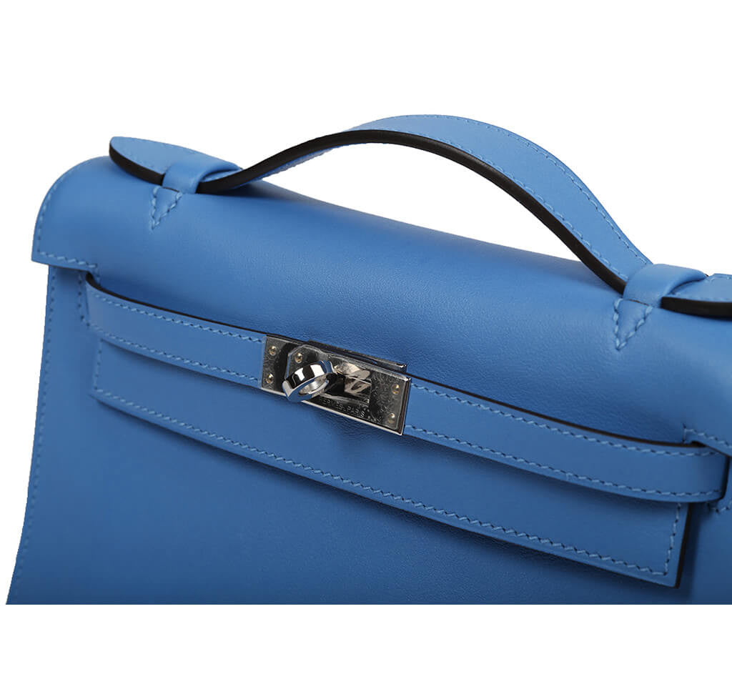 Hermès Kelly Pochette Blue Paradise