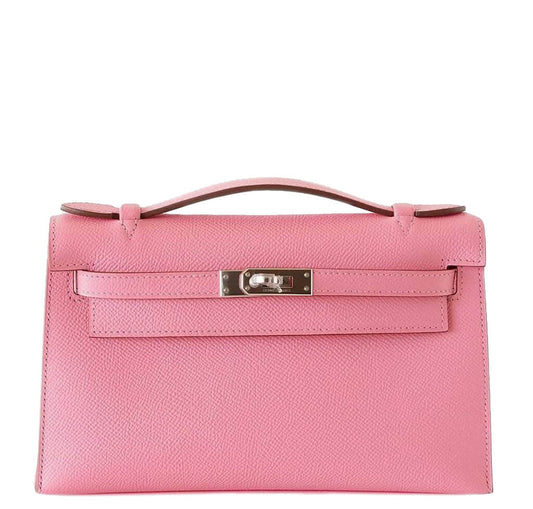 Hermès Kelly Pochette Rose Confetti Epsom Bag