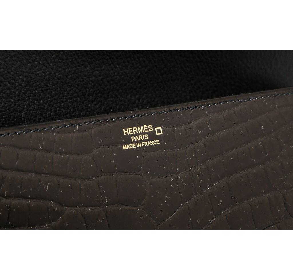 Hermès Medor Clutch 23 Black Alligator Bag