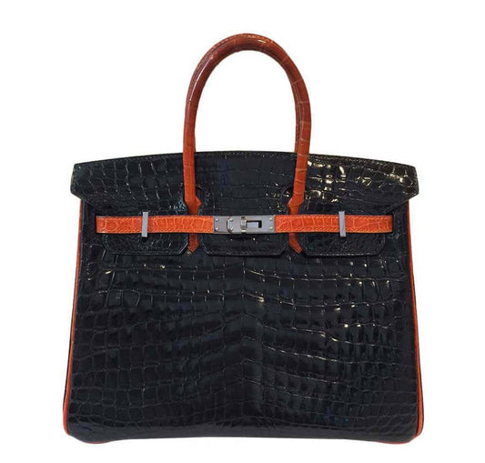 Hermès  Bi-Color Birkin Crocodile Bag 25cm