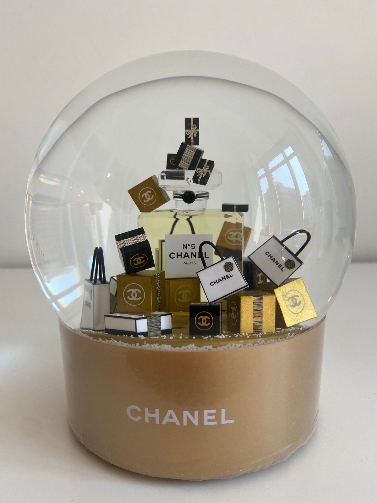 Chanel Snow Globe Perfume Shopping Bags and Presents Large