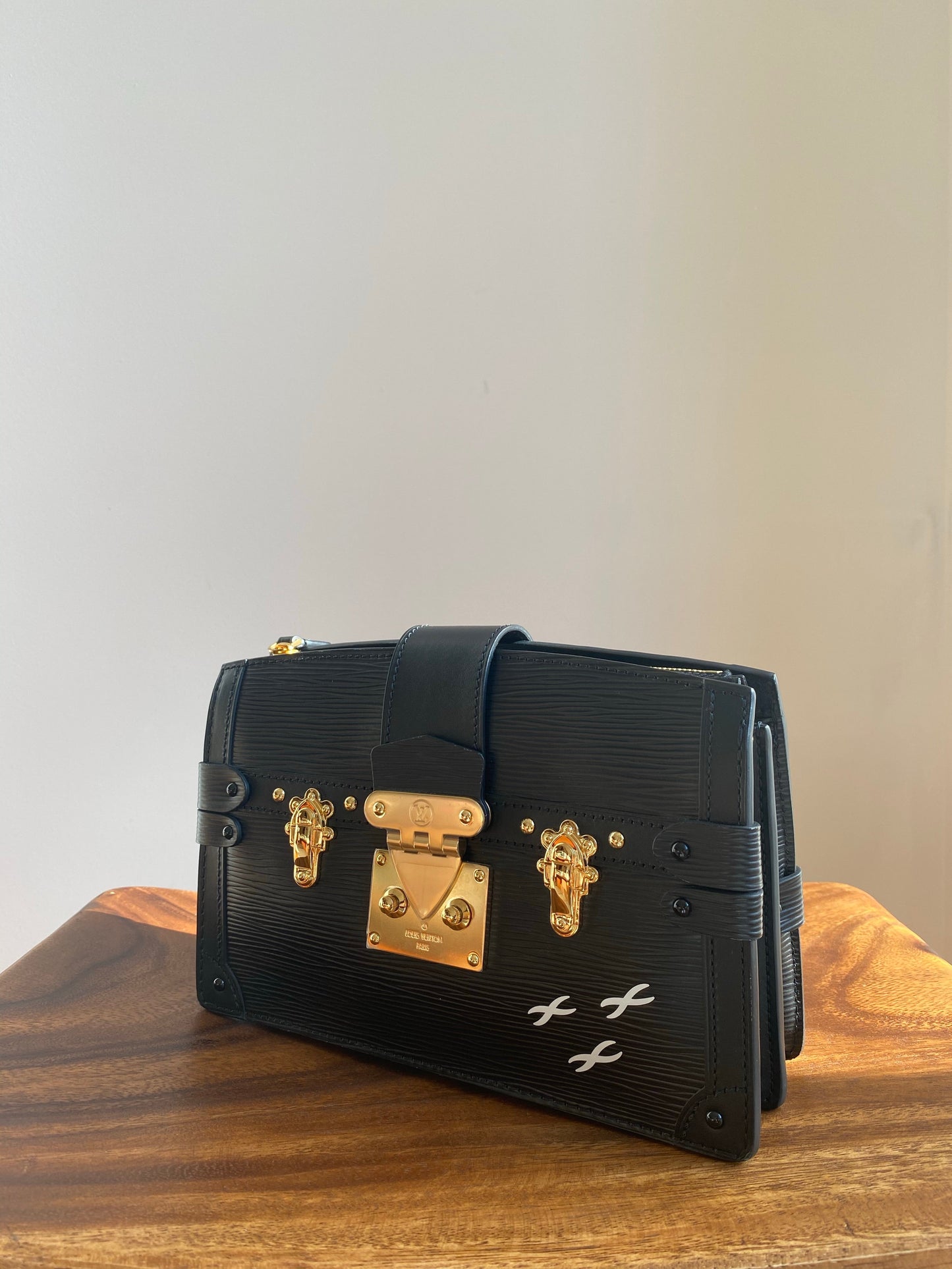 Louis Vuitton Black Epi Trunk Clutch M53052