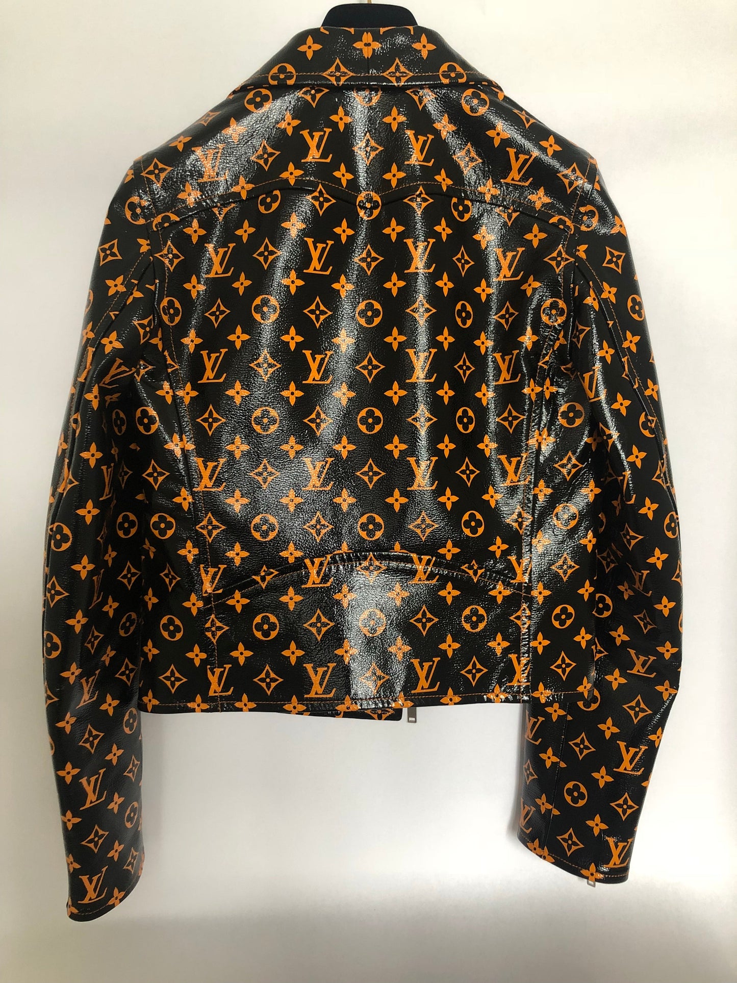 Louis Vuitton Monogram Printed Leather Biker Jacket 1A4Z18