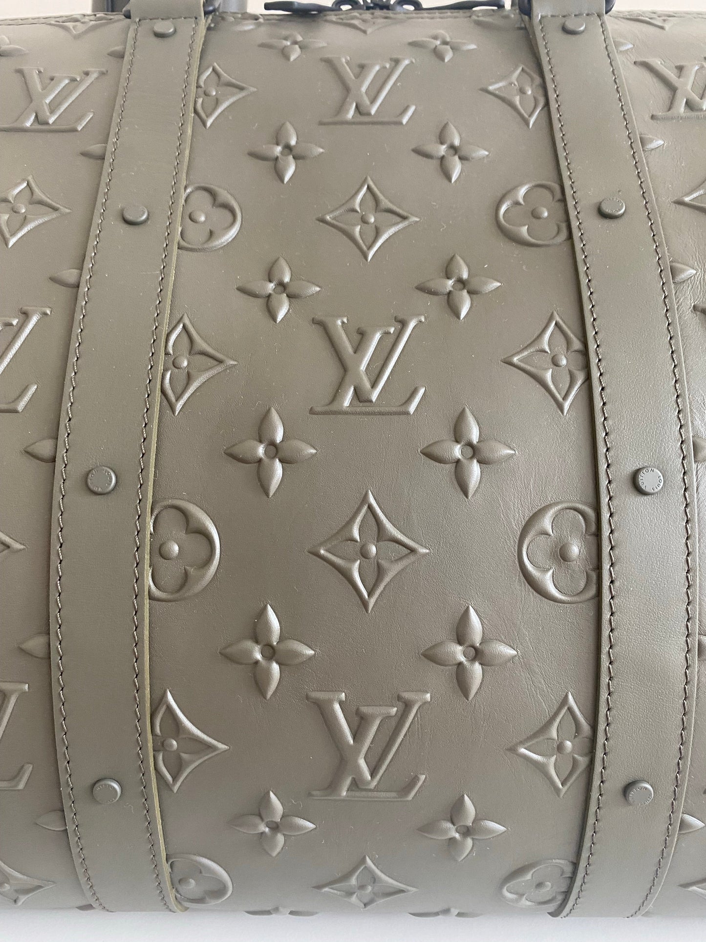 Louis Vuitton Khaki Keepall Bandouliere 50 M57963