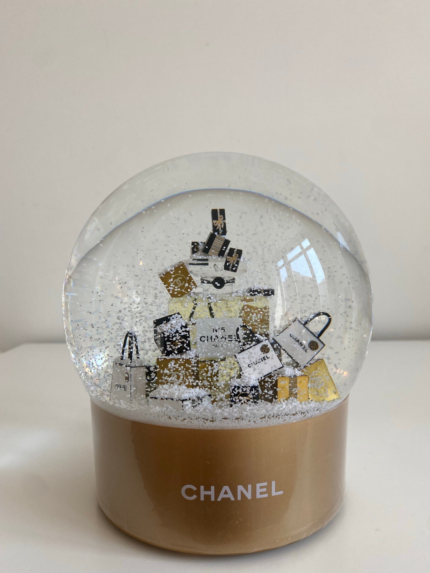 Chanel Snow Globe Perfume Shopping Bags and Presents Large