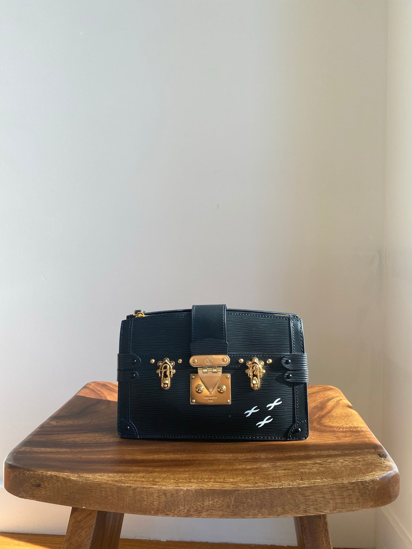 Louis Vuitton Black Epi Trunk Clutch M53052