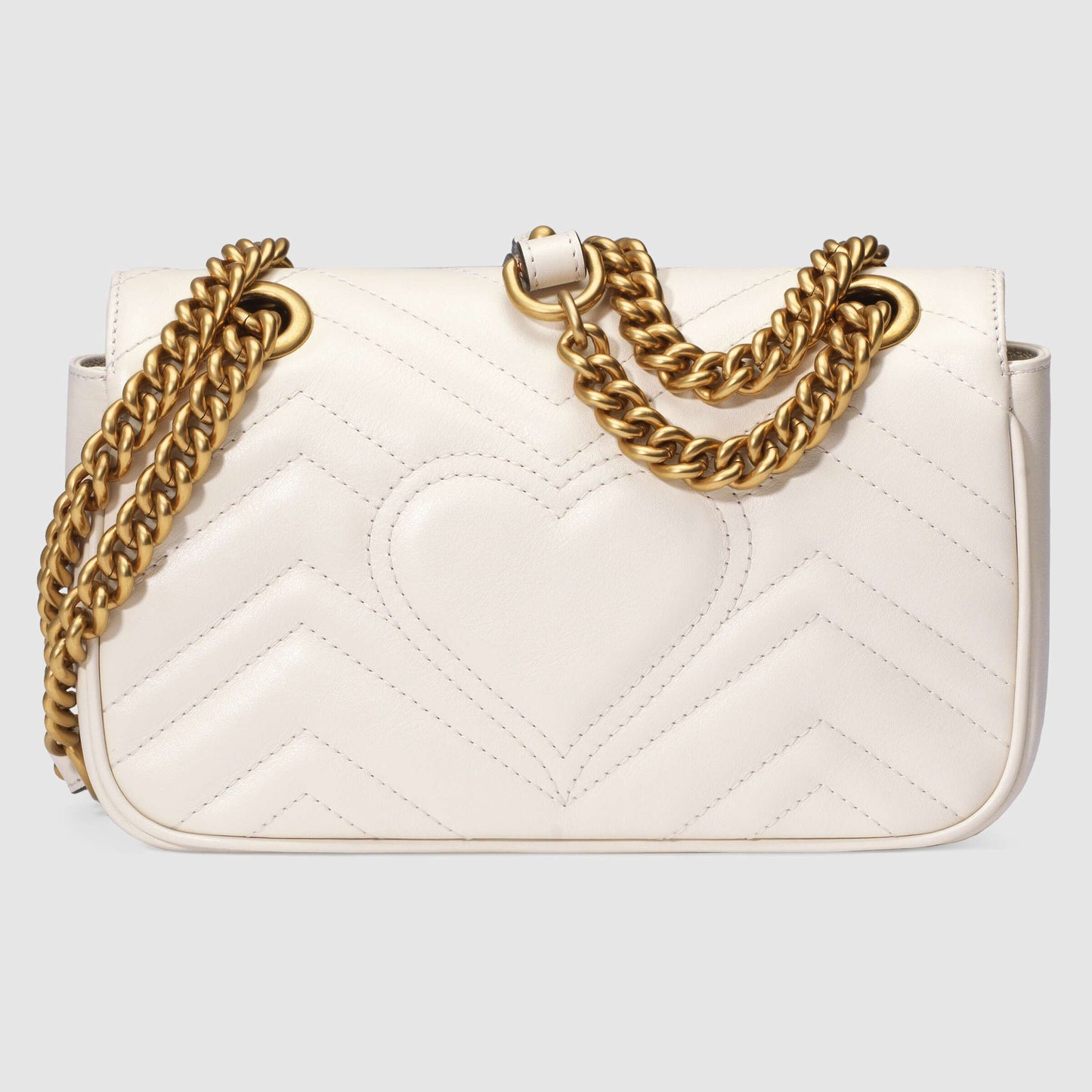 GG Marmont matelassé white leather