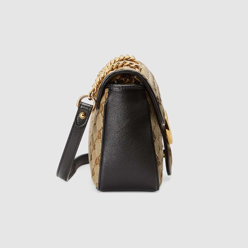 GG Marmont small shoulder bag Black leather