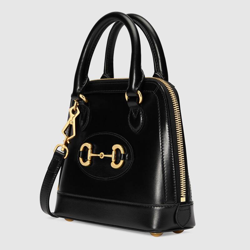 Gucci Horsebit 1955 mini top handle bag Black leather