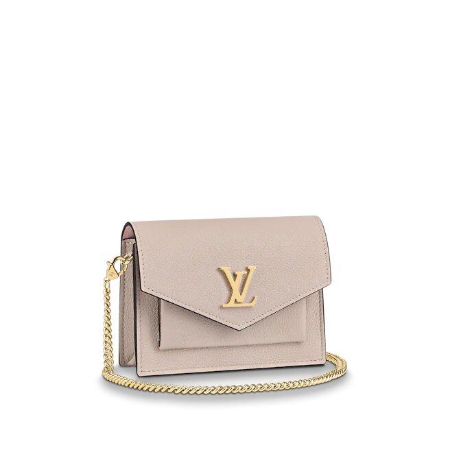 Louis Vuitton MINI MYLOCKME CHAIN POCHETTE Greige Beige