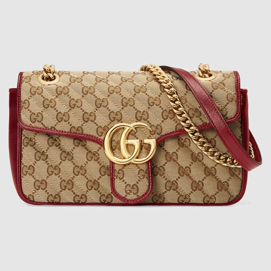 GG Marmont small shoulder bag Red Leather