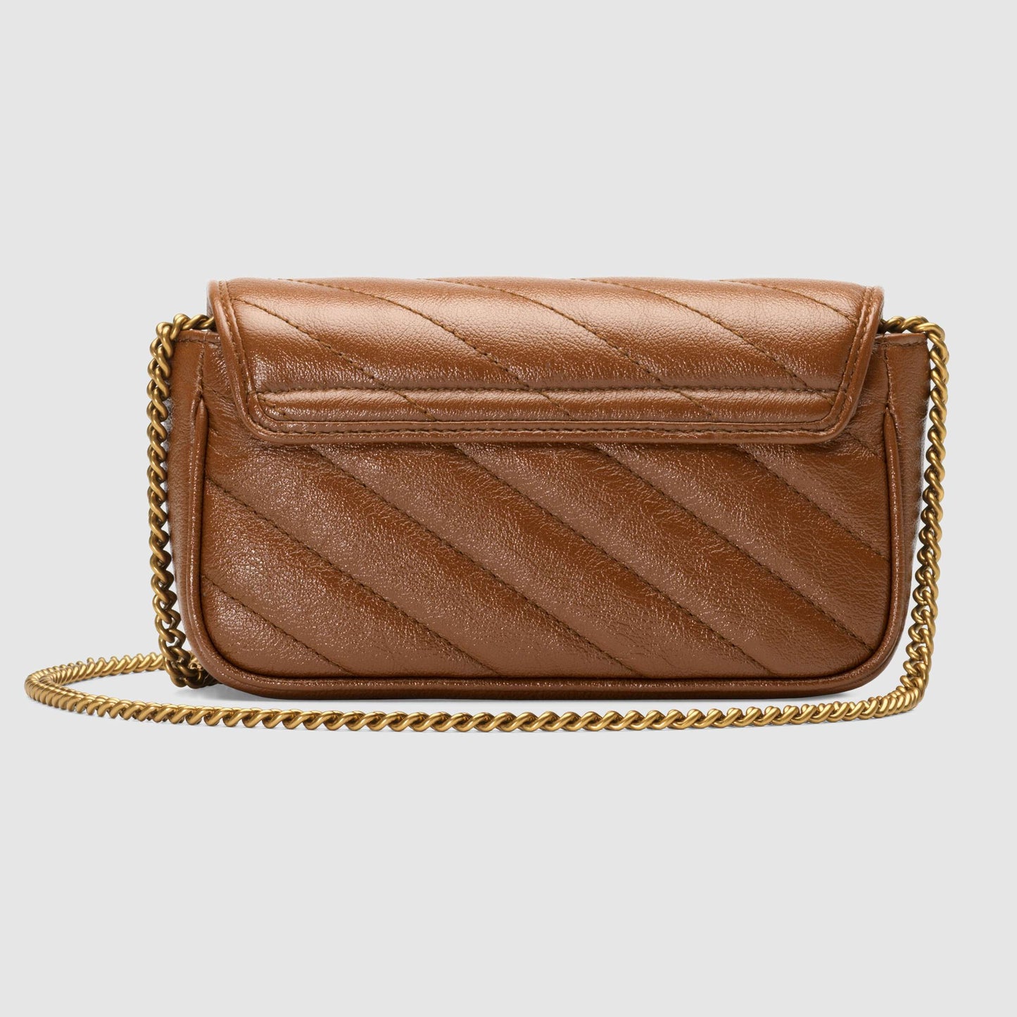 GG Marmont matelassé super mini bag Brown leather