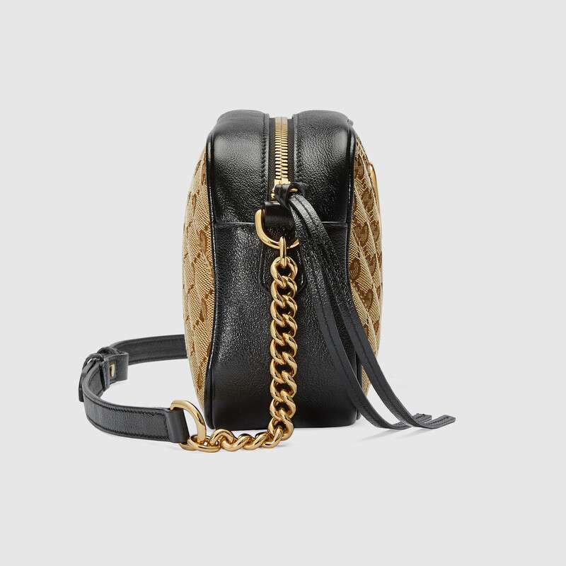 GG Marmont small shoulder bag Black leather